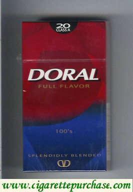 Doral Splendidly Blended Full Flavor 100s cigarettes hard box